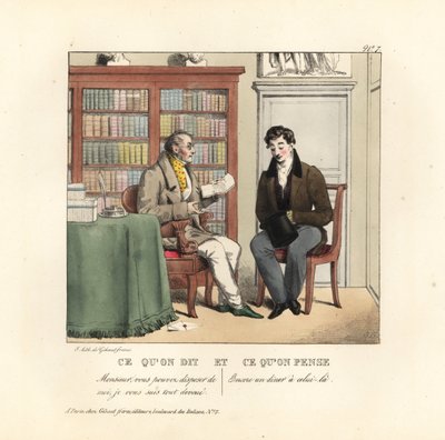 Young Gentleman in the Study of an Advisor Reading a Letter. He says, I
