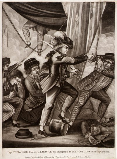 Capt. Paul Jones Shooting a Sailor Who Had Attempted to Strike His Colours in an Engagement by Unidentified