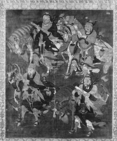 Four Deities with Horses by Unidentified.