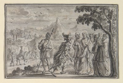 Centurion Beseeching Christ (Luke 7, Mt 8), one of four scenes from the Life of Christ by Unknown