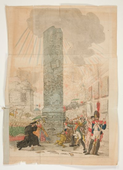 Conflict in Front of a Monument by Unknown