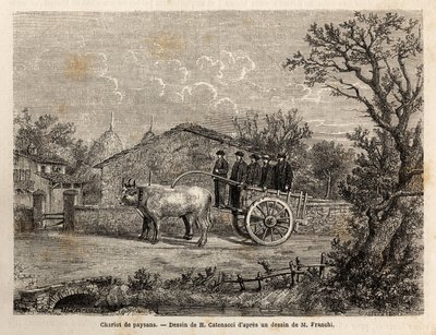 A Sienese cart of peasants by Unknown artist