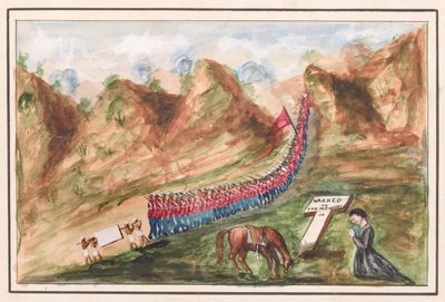 A Column of Soldiers Passing Through the Bolan Pass by Unknown