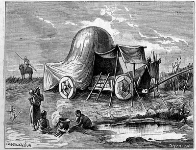 A Tent Mounted on a Trolley from the Time of the Gauls by Unknown artist