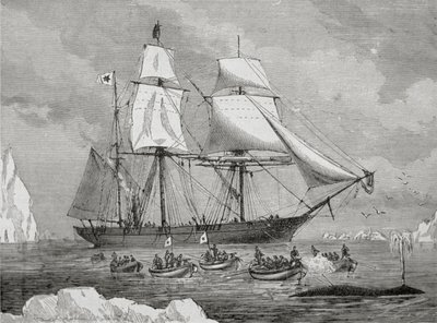 A Whaler with Boat Fast to a 