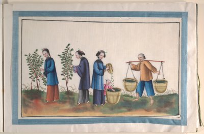 Album Containing Twelve Paintings of People Making Silk by Unknown Artist