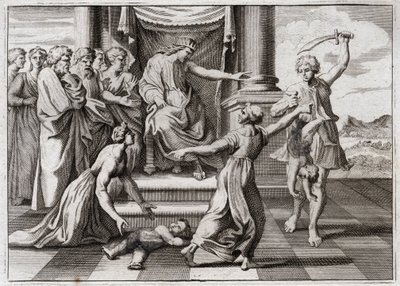 Bible of Royaumont, Old Testament: Judgment of Solomon. Solomon