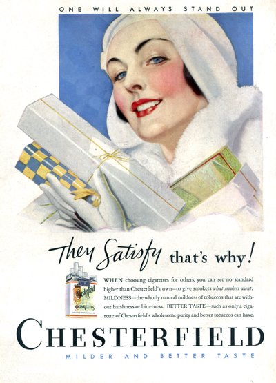 Cigarette Chesterfield by Unknown Artist