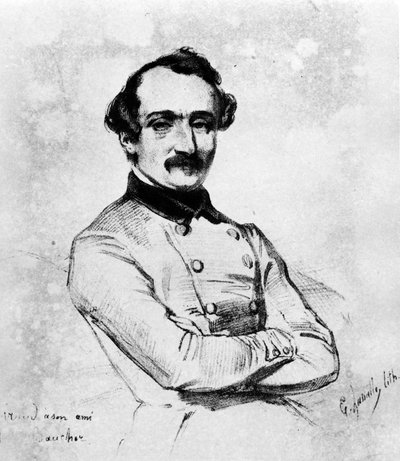 Circus: portrait of Francois Baucher - frontispiece, in Complete Works of Baucher by Unknown artist