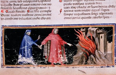 Dante and Virgil at the Gates of Hell (Canto 3 of Inferno, in the Divine Comedy) by Unknown artist