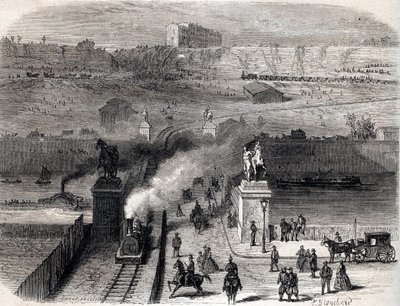 Demolition of the Trocadero in Paris in 1866 by Unknown artist