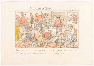 Embarkation of Troops, from Scenes of Life in an Infantry Regiment by Unknown artist