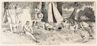Encampment of the Thames Rowing Club, from Sketches from a Steam Launch at Henley Regatta, published in July 1878 by Unknown