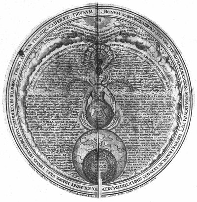 Engraving of the “Amphitheatrum sapientiae aeternae” (Amphitheatre of eternal wisdom) by Unknown artist