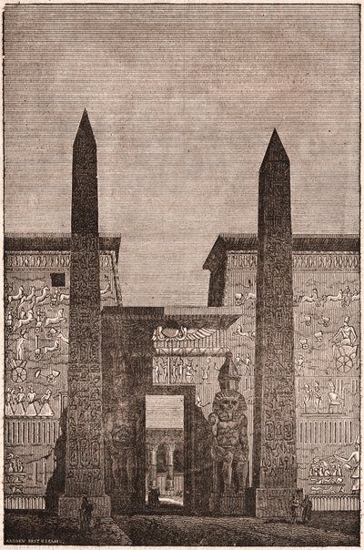Front View of a Reconstruction of Luxor Obelisks in Egypt by Unknown