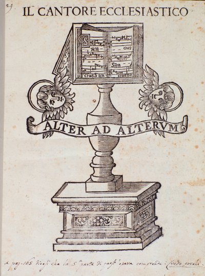 Frontispiece of Il Cantore Ecclesiastico by Unknown artist