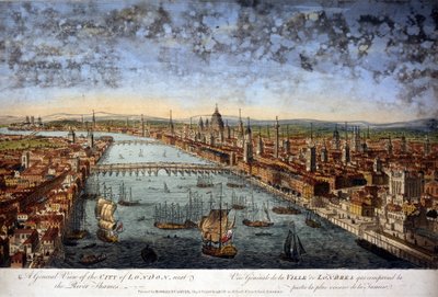 General view of the city of London which includes the closest part of the Thames. 1800 by Unknown artist