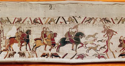 Harold is sent with his men to Normandy by Edward the Confessor, Bayeux Tapestry by Unknown artist
