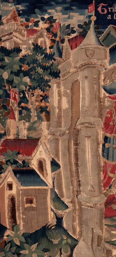 History of Saint Piat and Saint Eleutherius, Scene 14: The Plague is Quashing the City of Tournai (detail) by Unknown artist