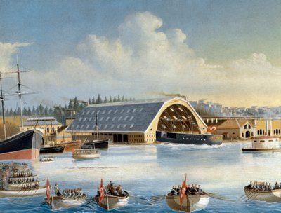 Inauguration of a Ship in the Taskizak Shipyard in 1880. Detail. Istanbul, Naval Museum by Unknown artist