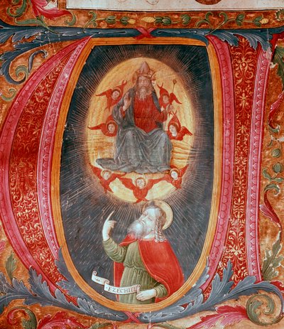 Initial Letter V with Representation of Ezechiel (miniature) by Unknown artist