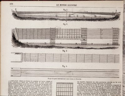 International bridge project over the Channel between Calais and Dover - in 