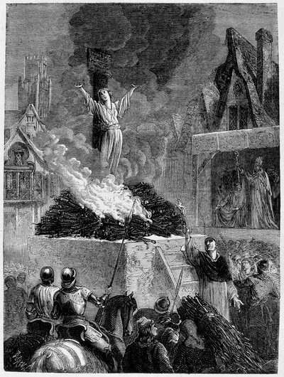 Joan of Arc at the stake in Rouen (1431) by Unknown artist