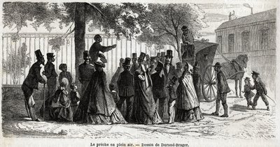 Outdoor Preaching in London, Illustration of 