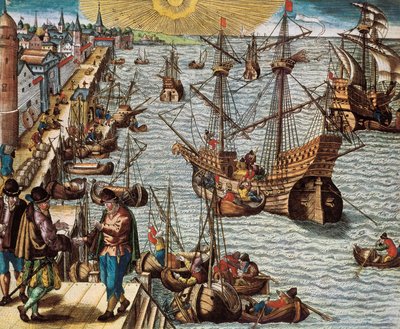 Maritime trade and trade with the Spanish Indes by Unknown artist