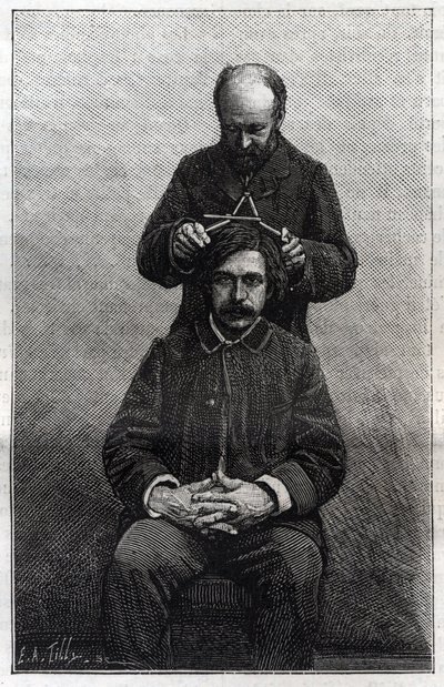 Measurements of the maximum width of the head by the police prefecture according to the methods of Alphonse Bertillon by Unknown artist