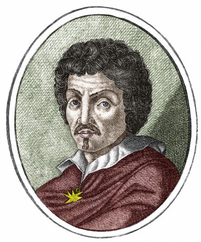 Michelangelo Merisi dit il Caravaggio or Caravaggio (1569 - 1609), engraving 17th century by Unknown artist