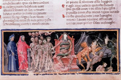 Minos judges the transgressions and dispatches the souls (song 5 of Hell, in the Divine Comedy) by Unknown artist