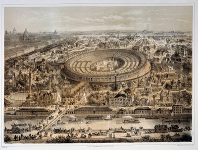 Panoramic View of the 1867 World Exposition in Paris by Unknown artist