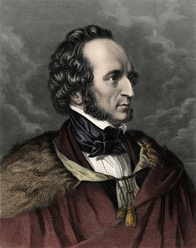 Portrait of Felix Mendelssohn Bartholdy, German composer and conductor by Unknown artist