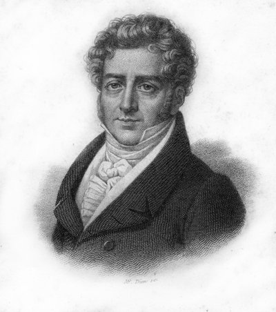 Portrait of François Adrien Boieldieu (1775-1834), French composer, engraving of the 19th century by Unknown artist