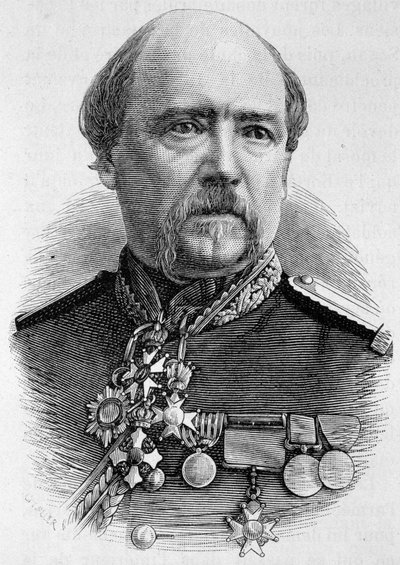 Portrait of General Coffinières. Engraving from 