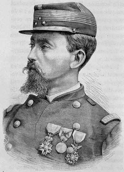 Portrait of General Crémer. 19th century engraving by Unknown artist