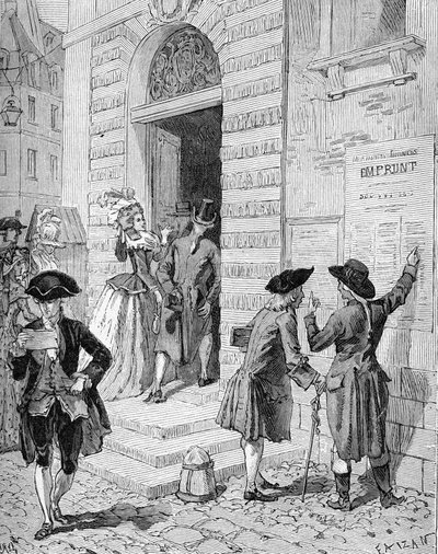 Poster put in place by Charles Alexandre de Calonne (1734-1802) encouraging a loan. (engraving of the 19th century) by Unknown artist