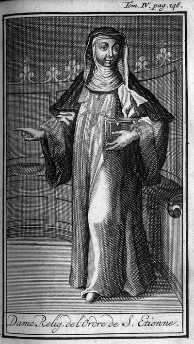 Religious order. Religious Lady of the Order of St. Stephen in Tuscany in the 16th century. In 