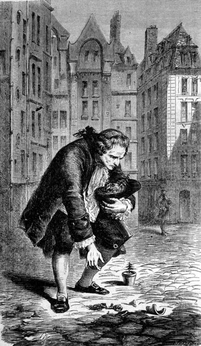 Representation of Bernard de Jussieu introducing a cedar from Lebanon to France in 1734. Engraving by Unknown artist