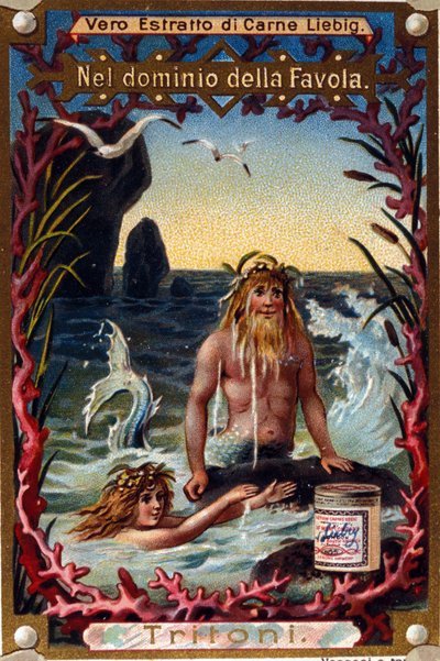 Representation of Newts, Legendary Creatures Half Man Half Fish by Unknown artist