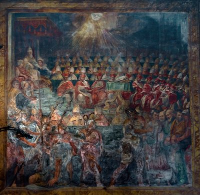 Representation of the First Council of Nicea, First Ecumenical Council, in 325 by Unknown artist
