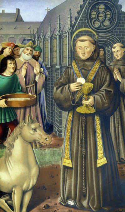 Saint Anthony of Padua - according to the Book of Hours of Anne of Brittany by Unknown artist