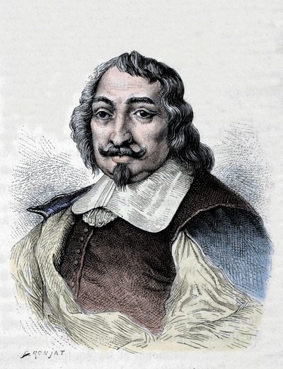 Samuel de Champlain, French explorer and colonizer (1567-1635). Colonizer of Canada. Engraving from 1830 after a serious portrait by Moncornet by Unknown artist