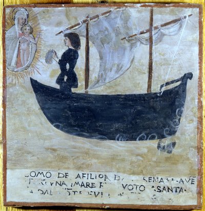 Ship Saved from the Storm, Ex Voto of the 16th Century from the Sanctuary of the Madonna del Monte in Cesena by Unknown artist