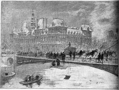 Slump of the bridge of Arcole in Paris in 1888 by Unknown artist