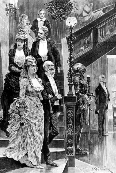 Social Evening in London in Victorian Era by Unknown artist
