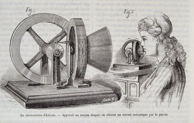 The Edison phonometer - device by means of which a mechanical work is obtained by speech in 