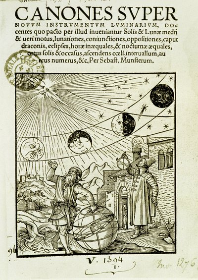 The sun and moon movements observed by astronomers - frontispiece of the book 