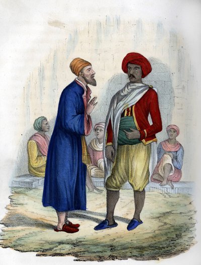 Two men in the streets of Algiers in 1830. In 